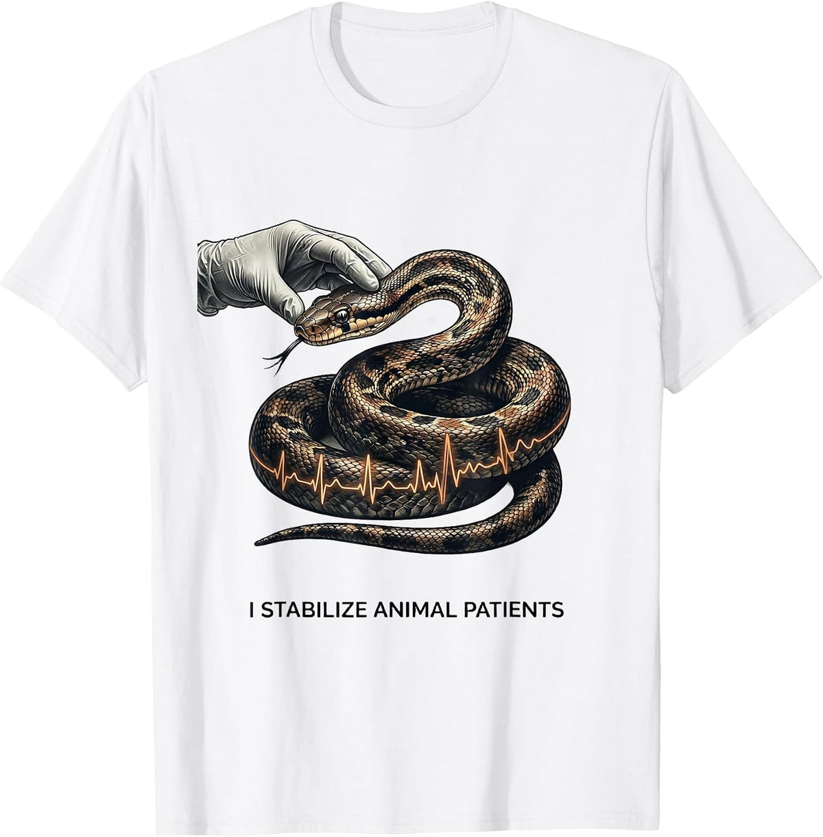 Men's I Stabilize Animal Patients Funny Vet Tech Veterinary T-Shirt - White