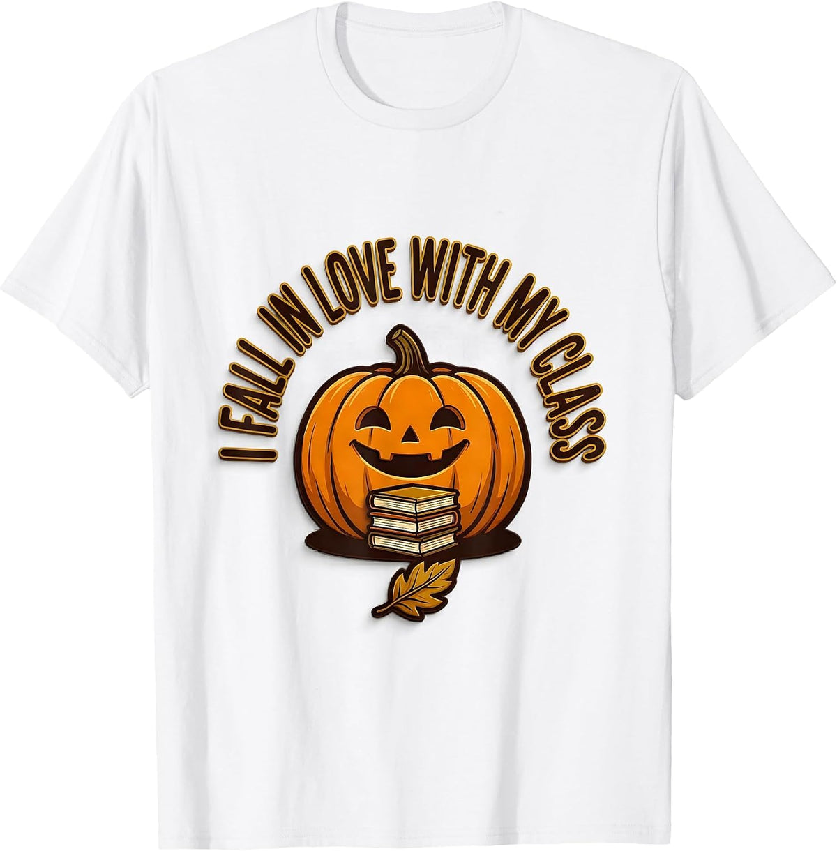 Men's I Fall In Love With My Class Teacher Autumn Preschool T-Shirt - White