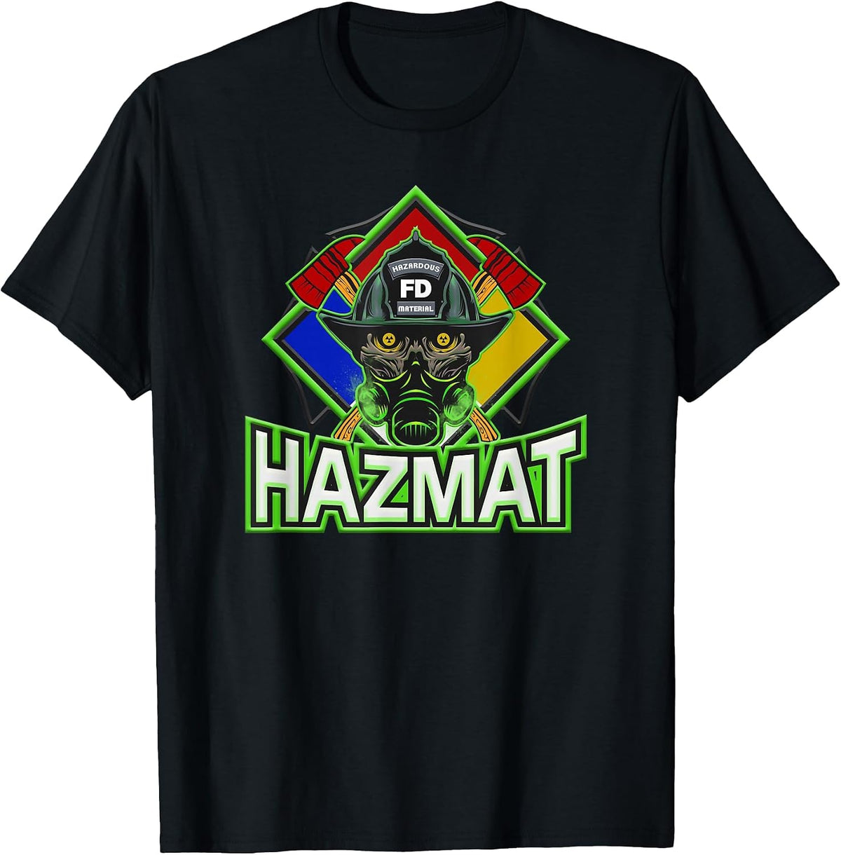Hazmat Hazardous Material Firefighter Technician T-Shirt - Black