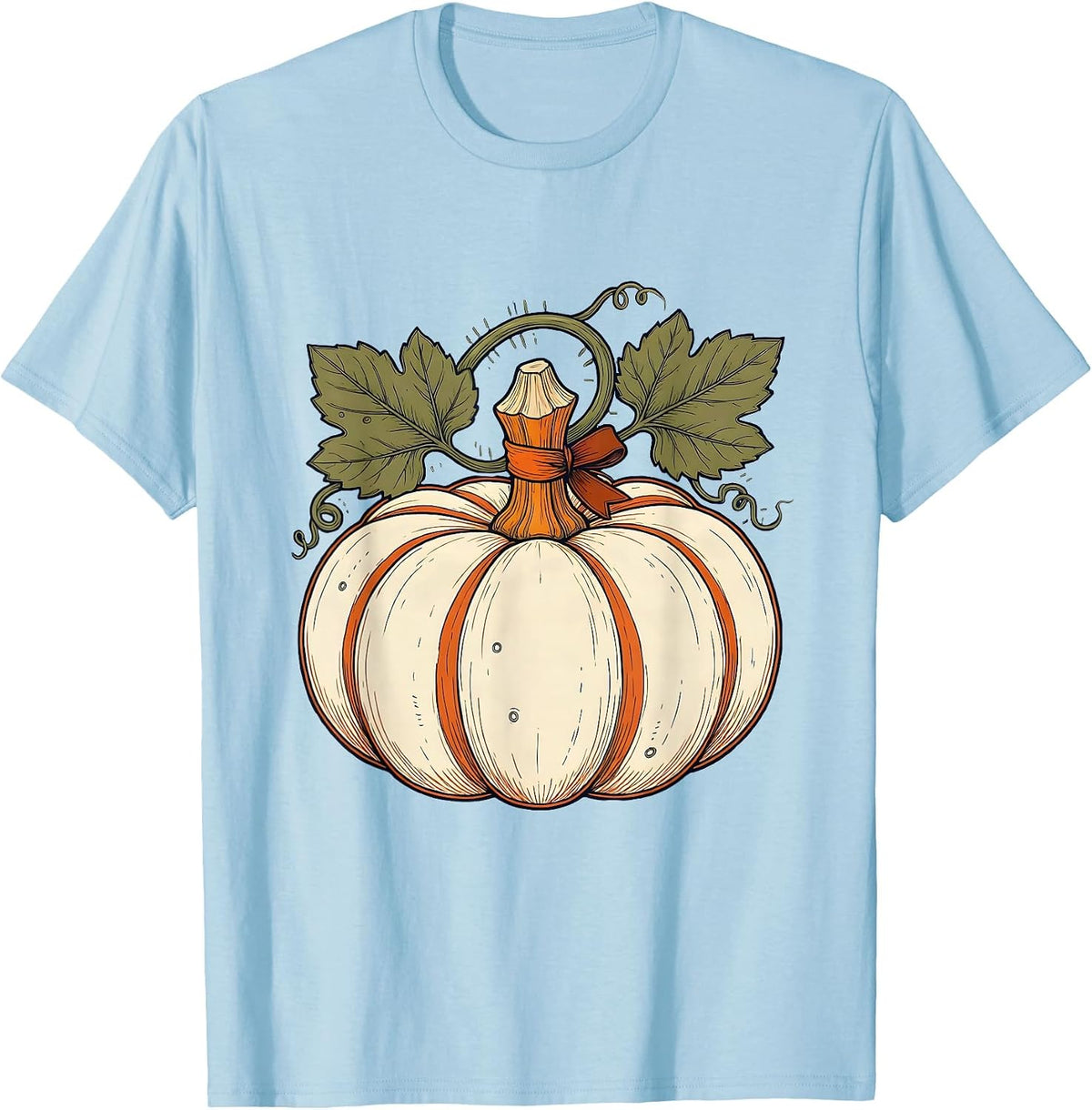 Men's Harvest Squash Retro Autumn Lover Fall Gift T-Shirt - Baby Blue