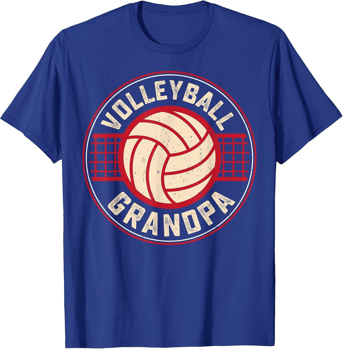 Volleyball Grandpa Fathers Day Volleyball Lover Grandfather T-Shirt - Royal Blue