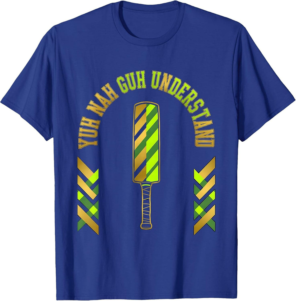 Yuh Nah Guh Understand Bold Varsity Jamaican Heritage Pride T-Shirt - Royal Blue