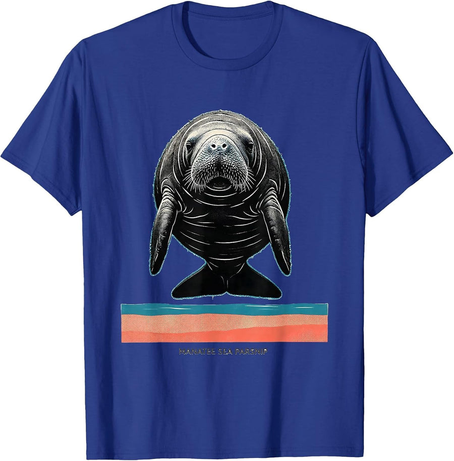 Manatee Sea Parsnip Funny Manatee Sea Animal Lover Gift T-Shirt - Royal Blue