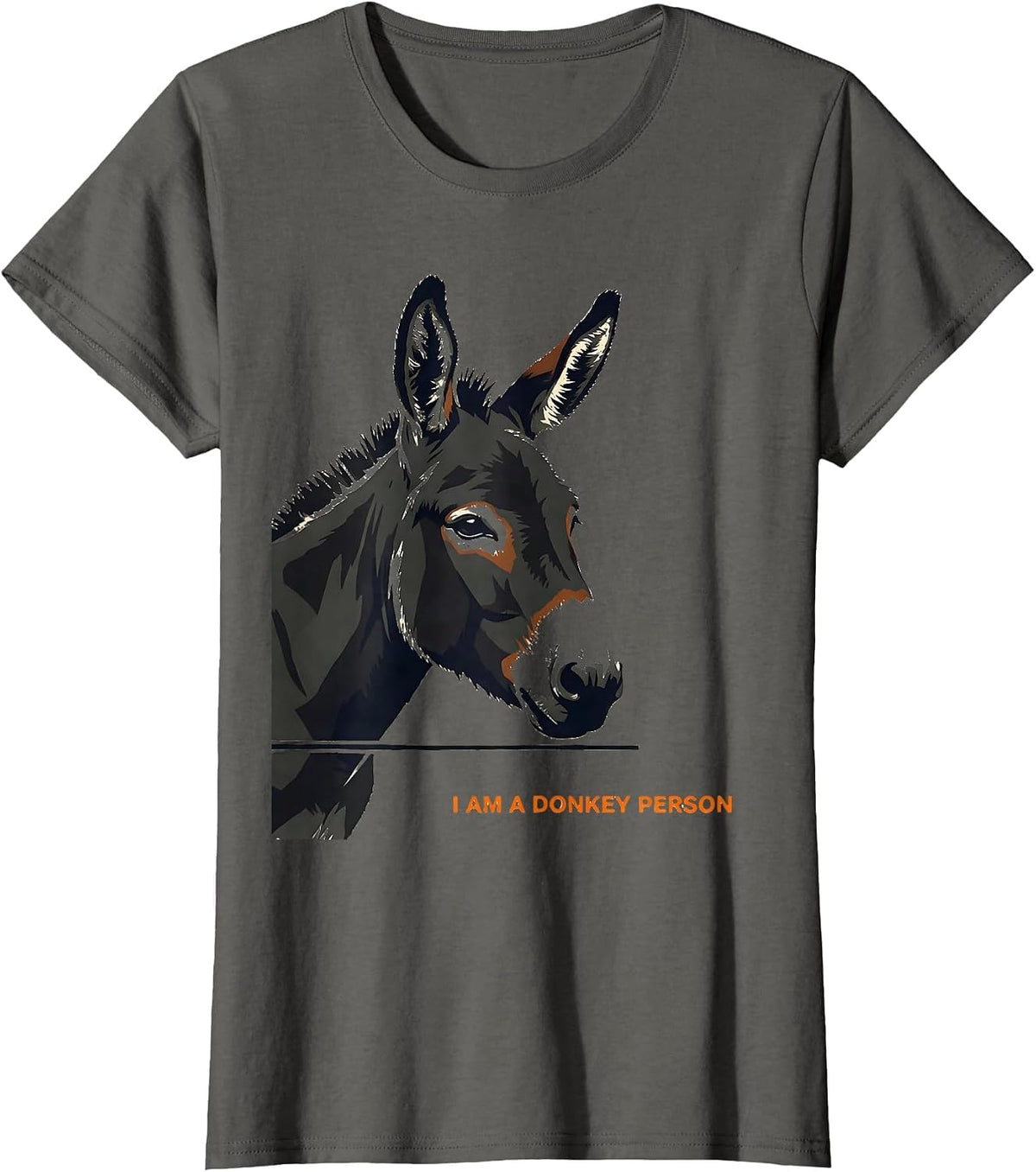 Women's I Am A Donkey Person Funny Quirky Farm Animal Lover T-Shirt - Asphalt Grey
