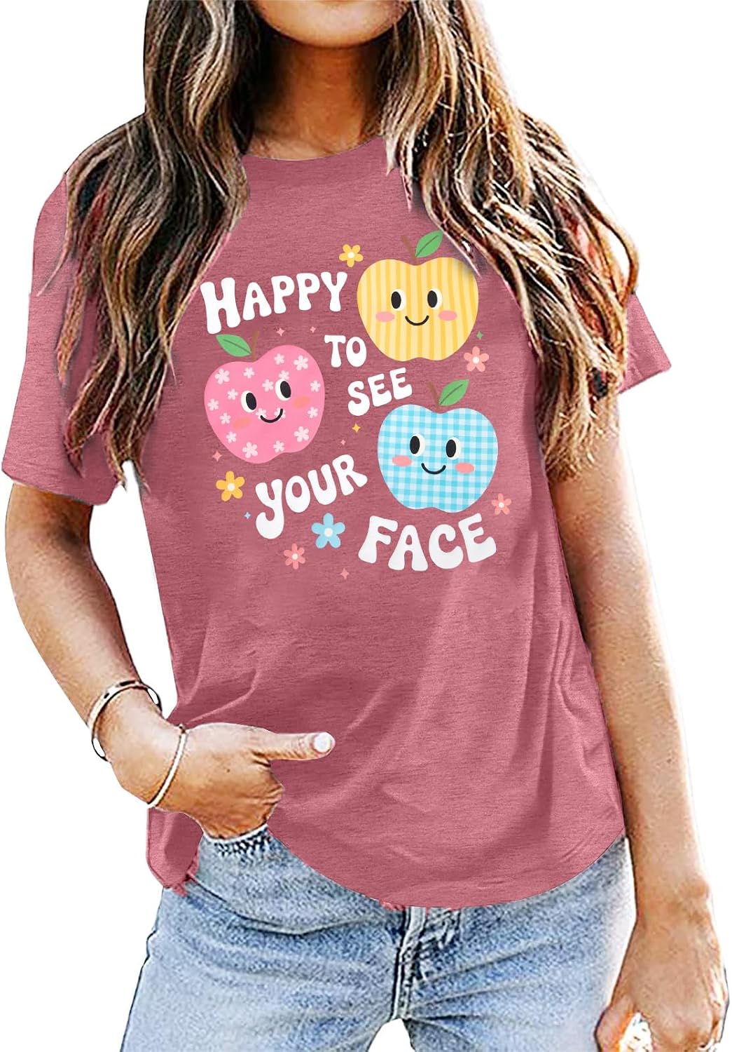 Teacher Shirt Women First Day of School Shirts Progress Over Perfection Tee Casual Teacher Life Short Sleeve T-Shirt - Pink-a