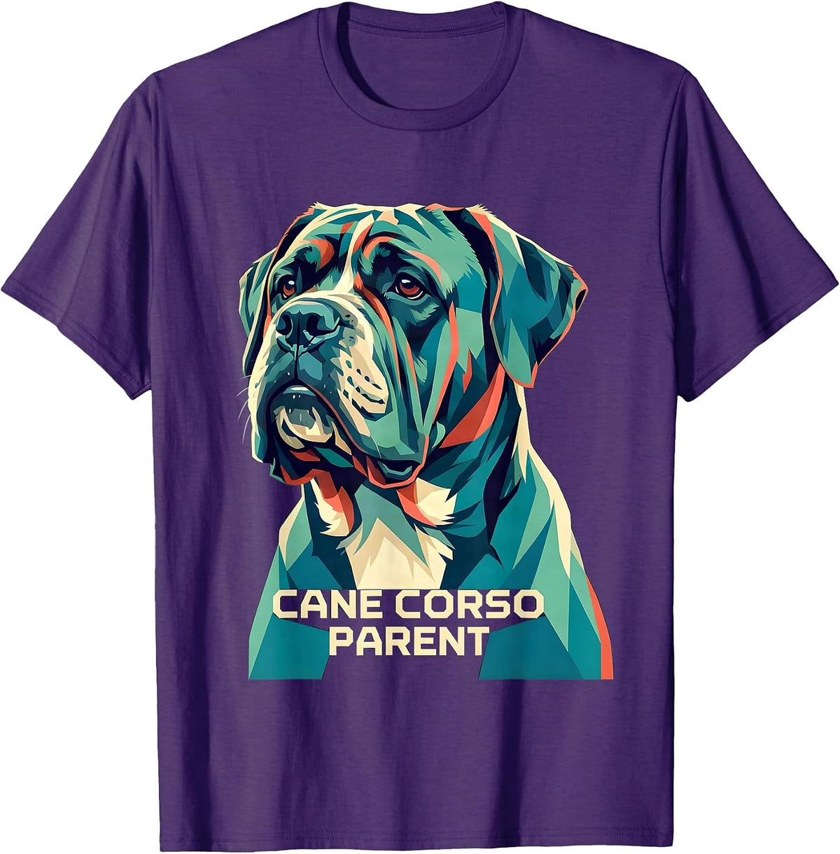 Men's Cane Corso Parent Dog Lover Italian Mastiff Everyday Wear T-Shirt - Purple