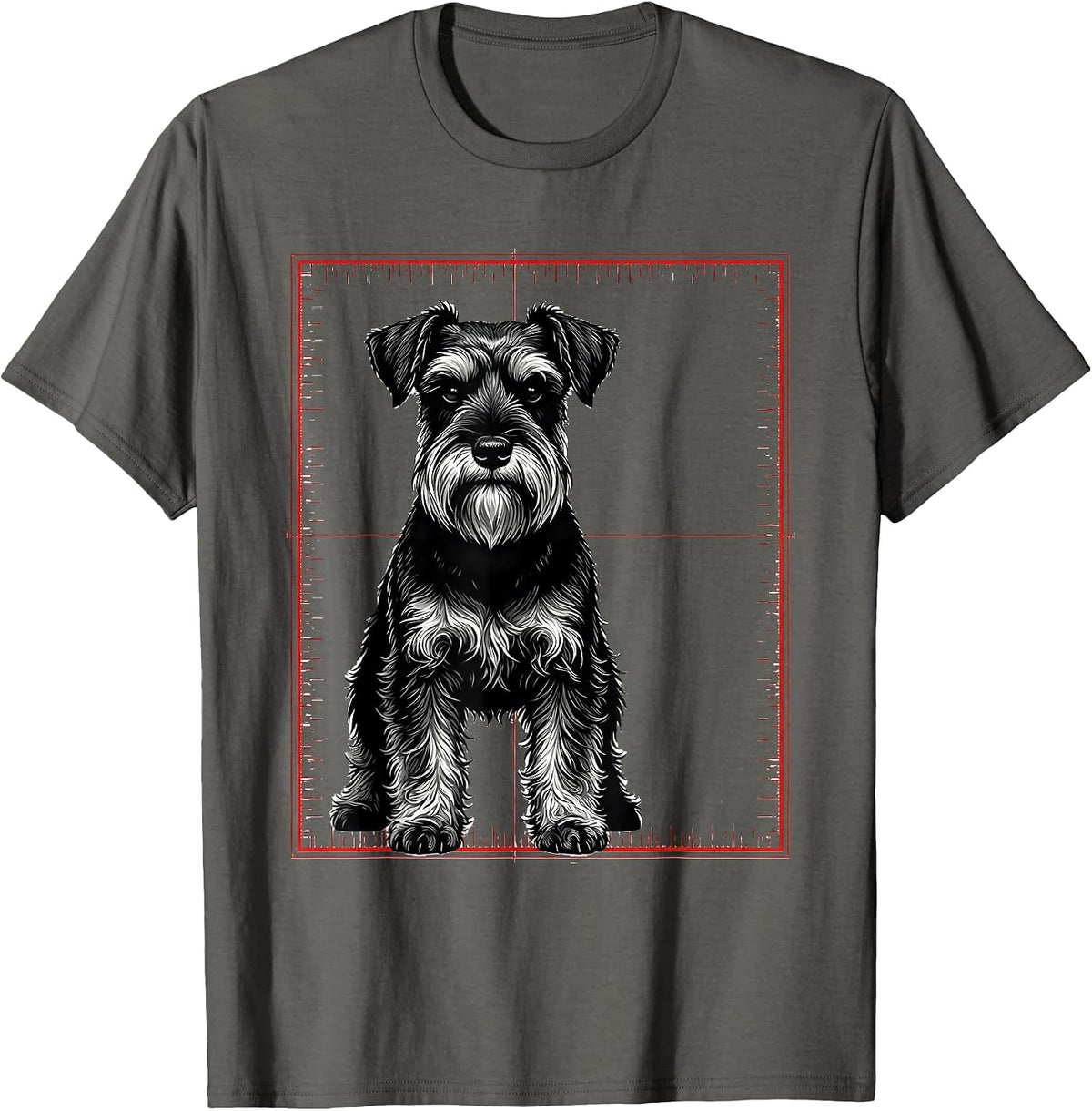 Men's Miniature Schnauzer Swiss Humor Dog Lover Gift T-Shirt - Asphalt Grey