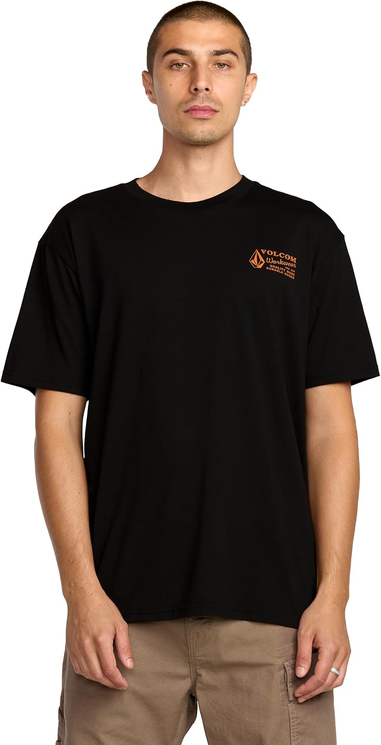 Volcom Men's Pour Choices Short Sleeve Workwear Tee - Black