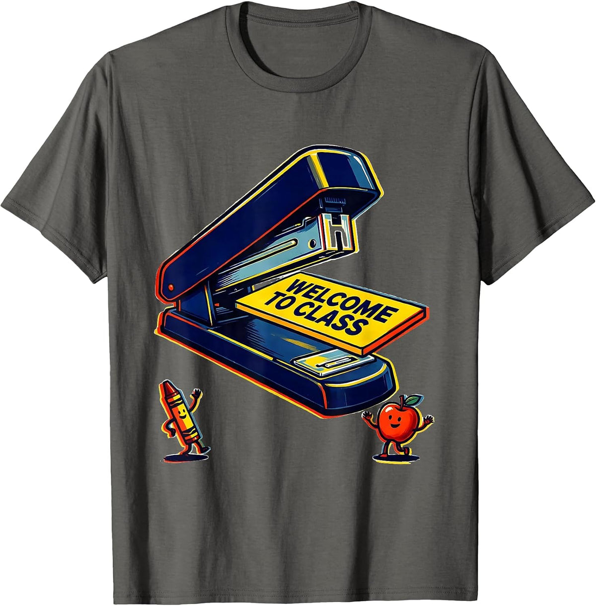 Welcome To Class Cute School Supplies Teacher Student First T-Shirt - Asphalt Grey