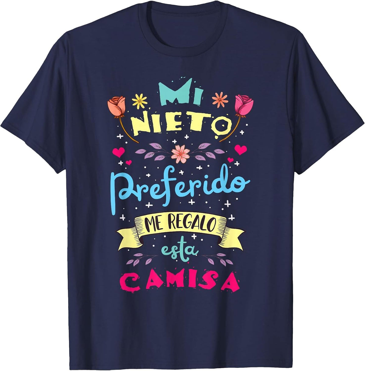 Mi Nieto Favorito Regalo de cumpleanos para Abuela y Abuelo T-Shirt - Navy Blue