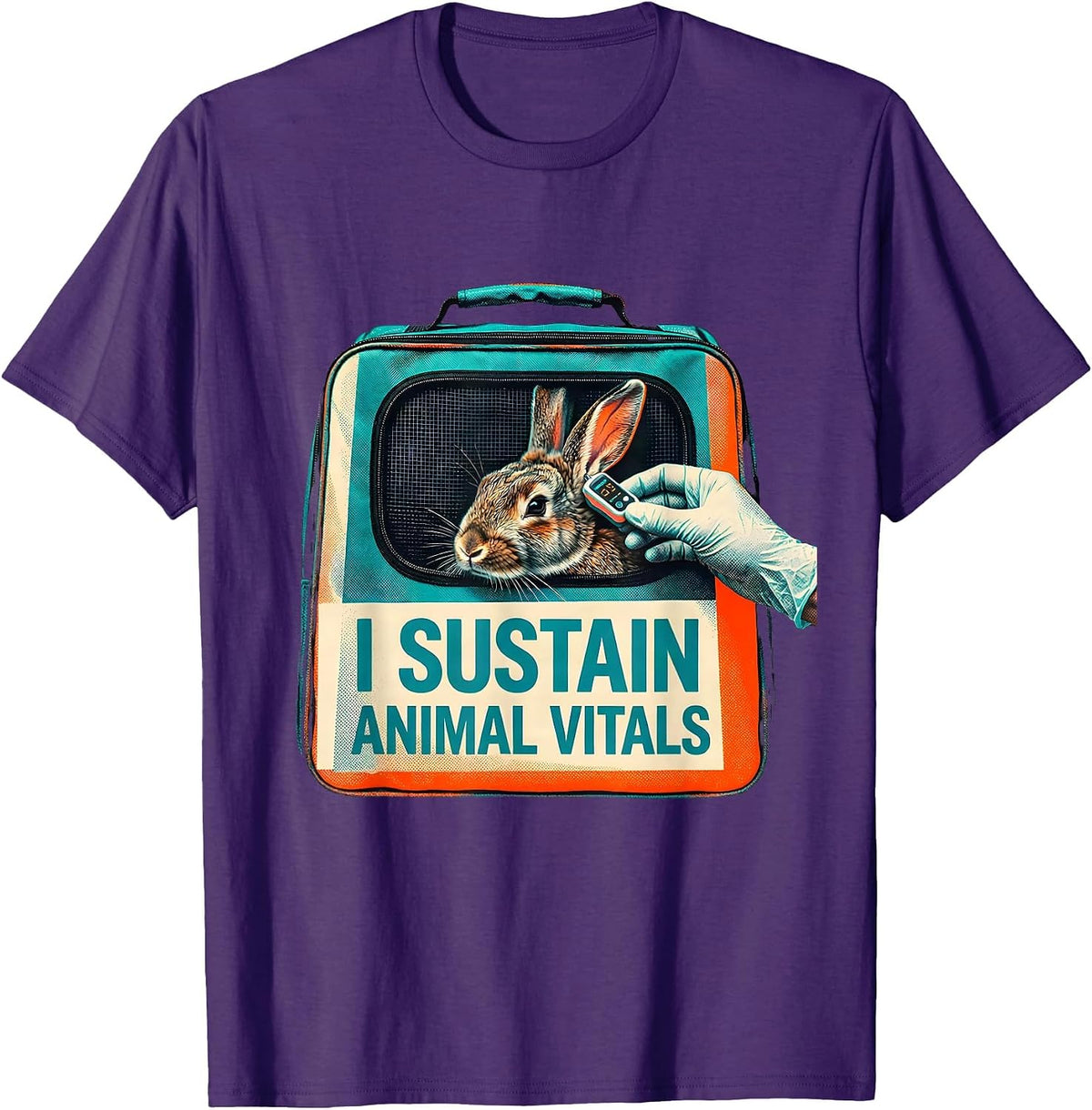 I Sustain Animal Vitals Funny Vet Tech Veterinary Medicine T-Shirt - Purple