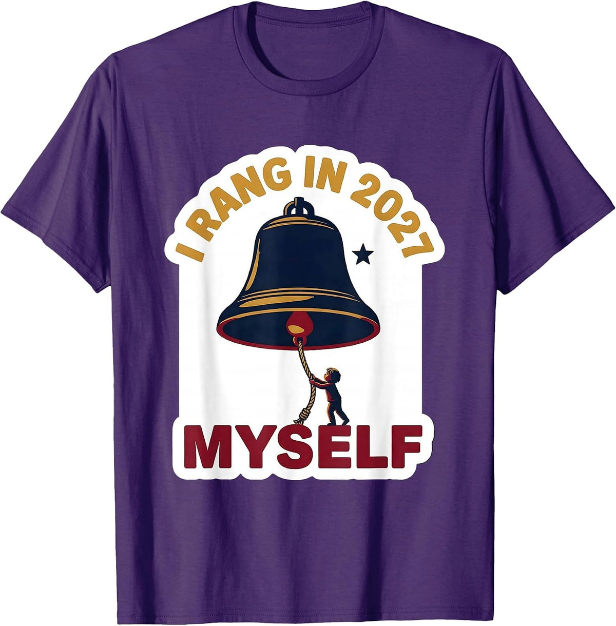 Men's I Rang In 2027 Myself Funny Family Matching New Years Eve T-Shirt - Purple