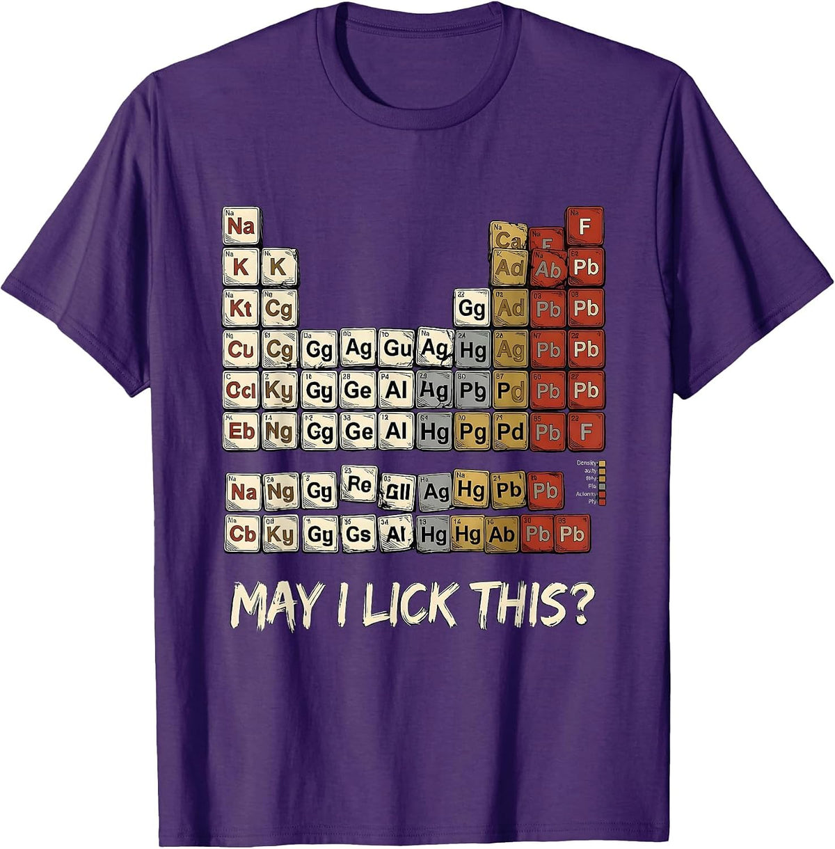 May I Lick This Funny Periodic Table Chemistry Teacher Humor T-Shirt - Purple