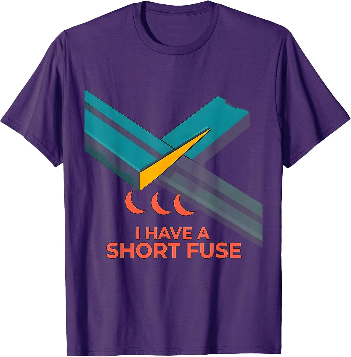 I Have A Short Fuse Funny Welder Metal Worker Trade Humor T-Shirt - Purple