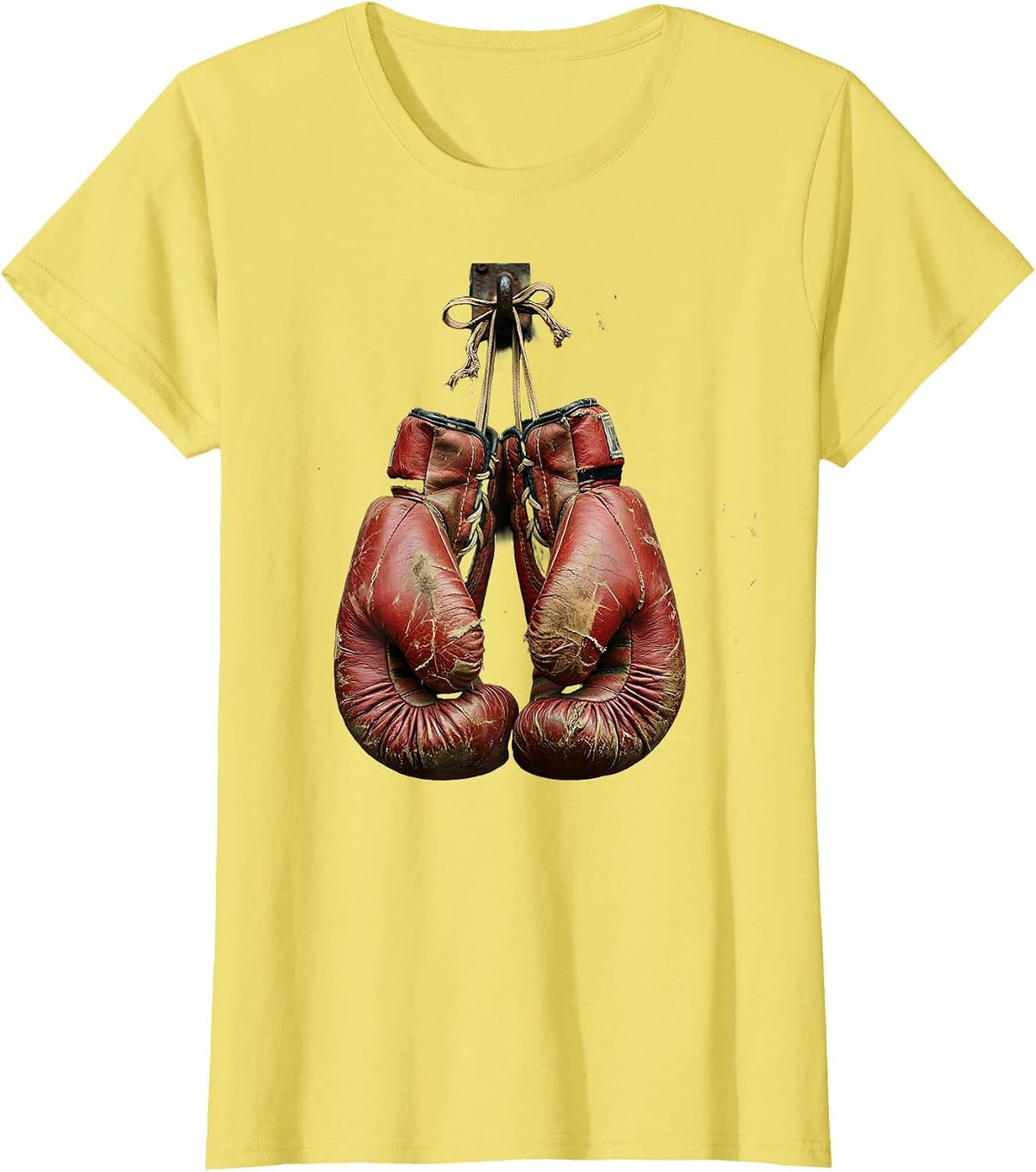 60th Birthday Boxing Gloves Graphic Tee T-Shirt - Lemon Yellow
