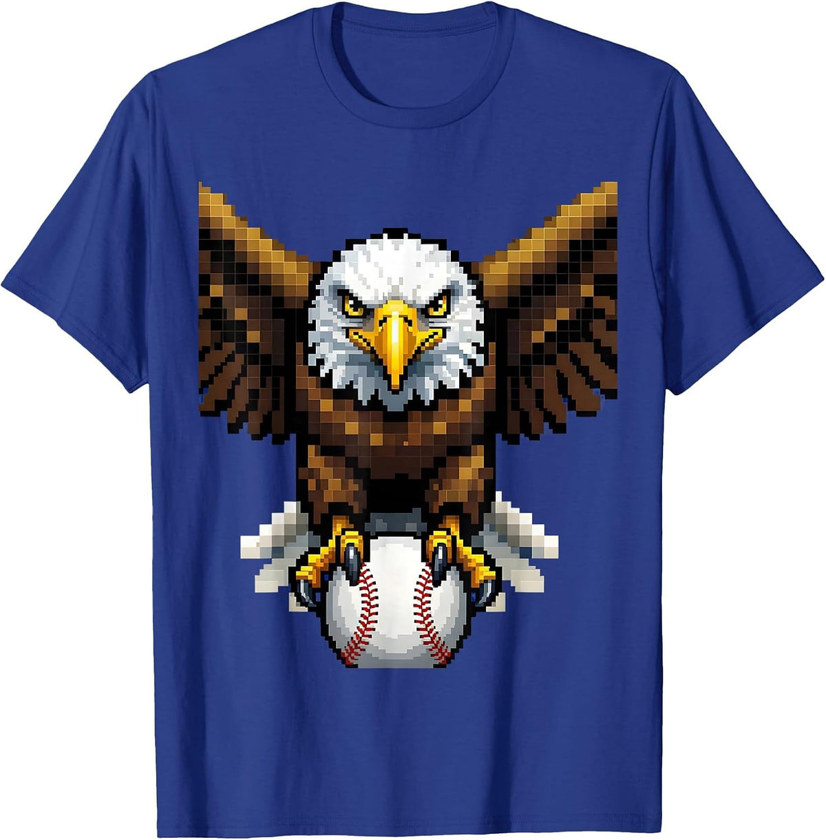 Eagle Clutching Baseball Graphic Tee for Boys T-Shirt - Royal Blue