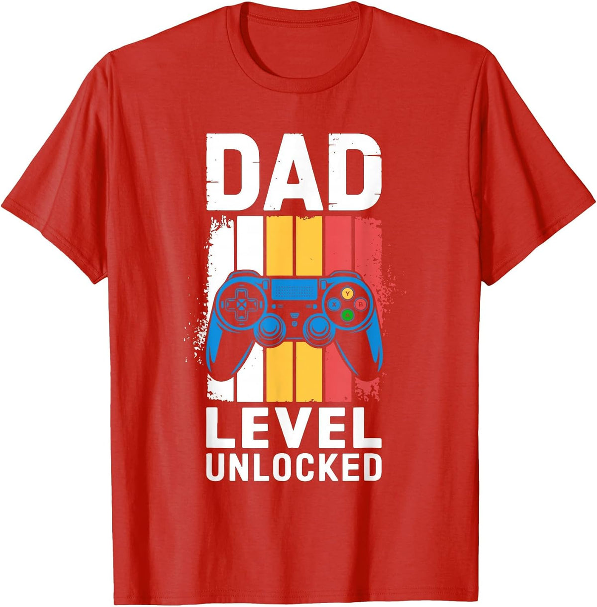 Dad Level Unlocked Shirt Men New Dad Pregnancy Announcement T-Shirt - Red