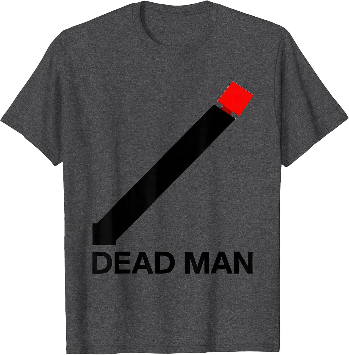 Men's DEAD MAN Funny Construction Worker Contractor Gag Gift T-Shirt - Dark Heather Grey