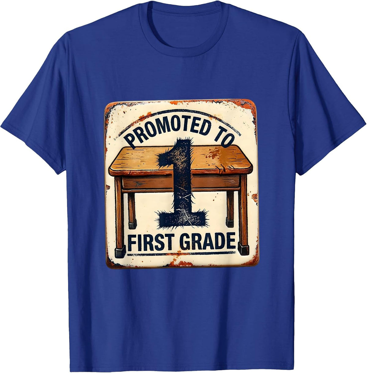 Men's Promoted To First Grade Cute First Day Of School Kids T-Shirt - Royal Blue