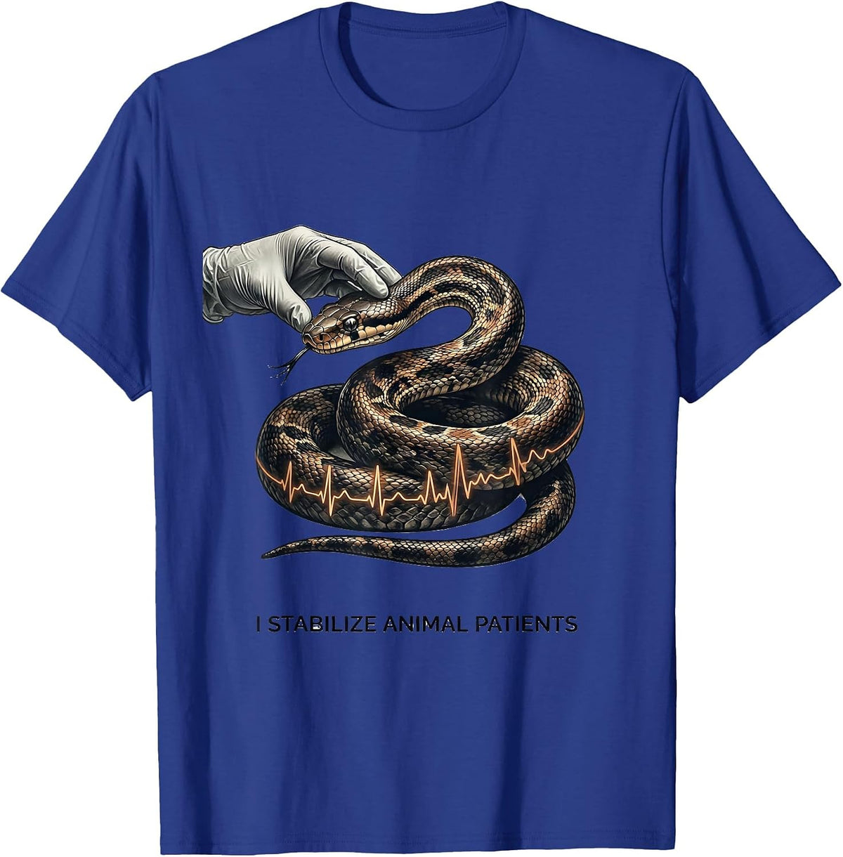Men's I Stabilize Animal Patients Funny Vet Tech Veterinary T-Shirt - Royal Blue