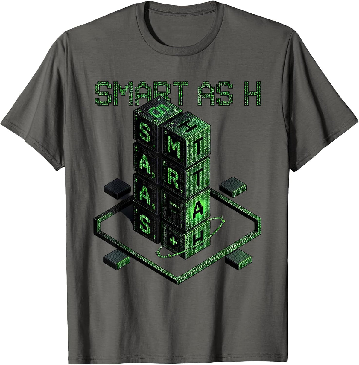 Smart As H Funny Periodic Table Chemistry Teacher Gift T-Shirt - Asphalt Grey