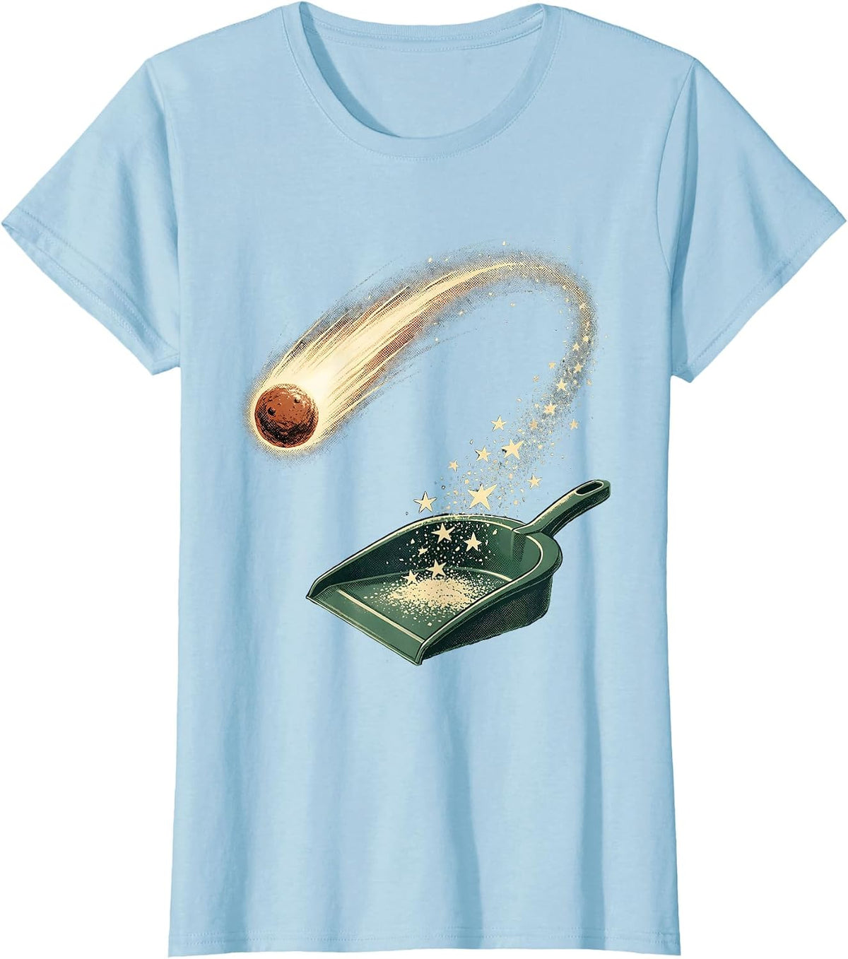 Vintage Comet Retro Astronomy Space Enthusiast T-Shirt - Baby Blue
