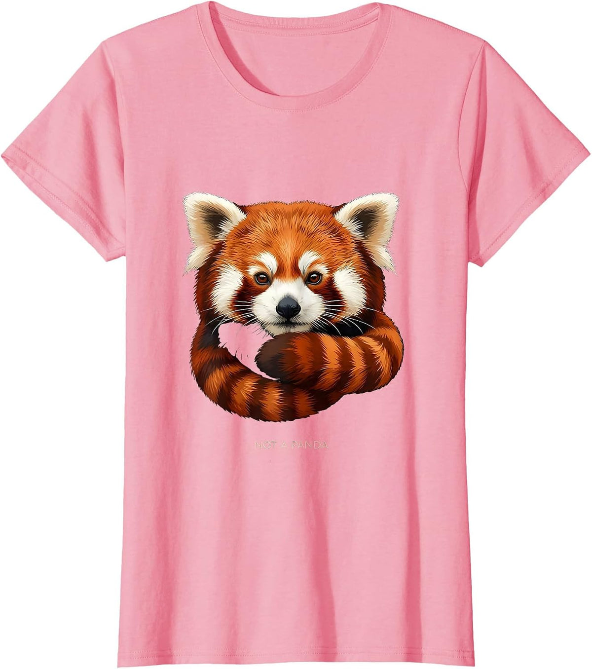Women's Not A Panda Funny Red Panda Animal Lover Humor T-Shirt - Pink