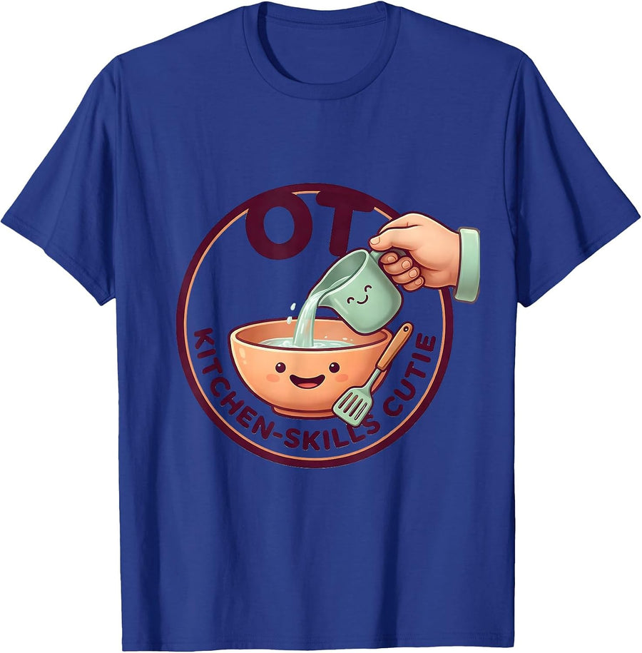 OT Kitchen-Skills Cutie Cute Kawaii Occupational Therapist T-Shirt - Royal Blue