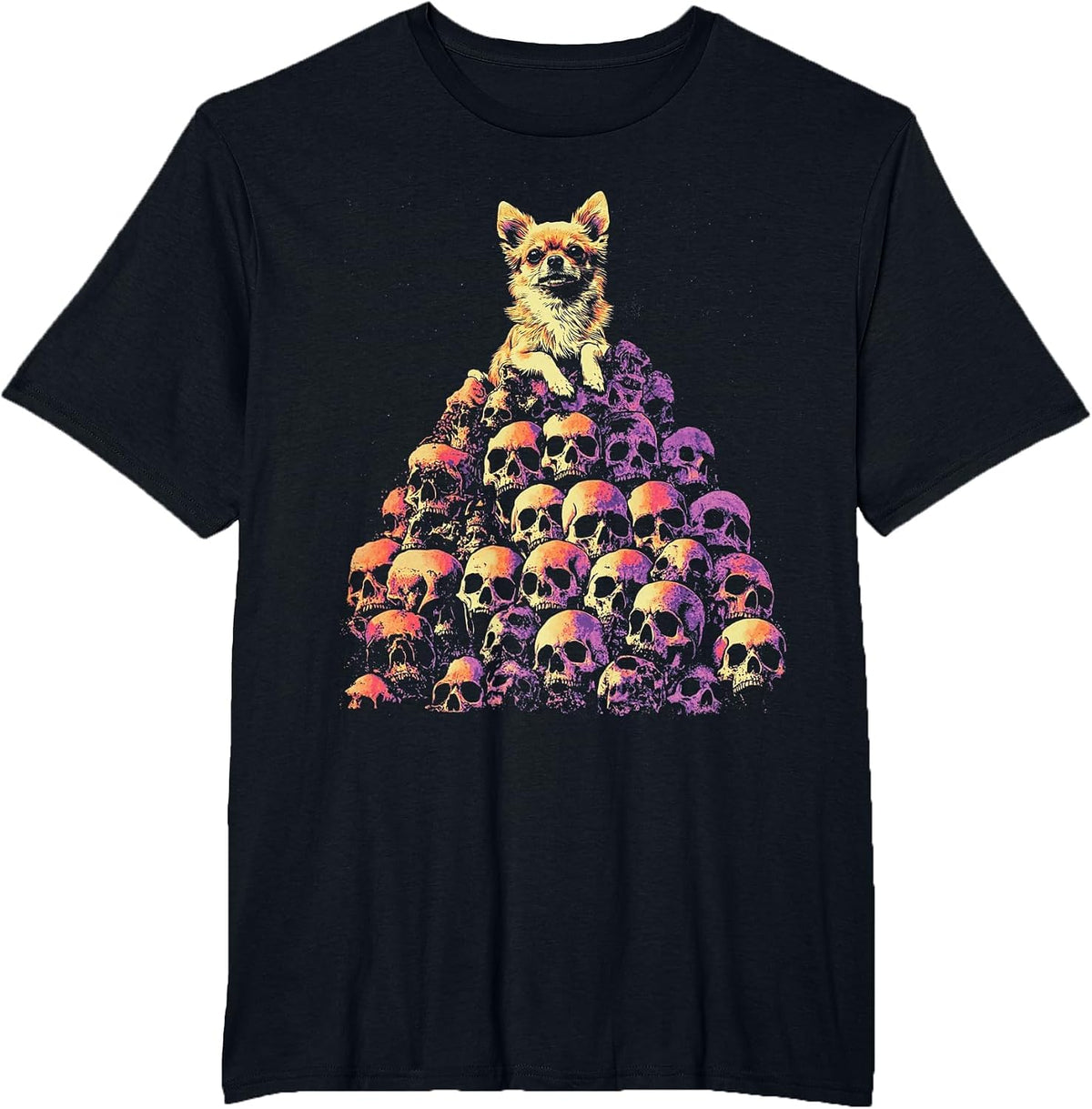 Chihuahua Dog Skeleton T-Shirt - Black