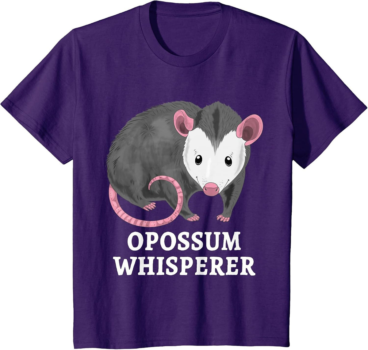 Possum Whisperer Opossum Funny Opossum Pun T-Shirt - Purple