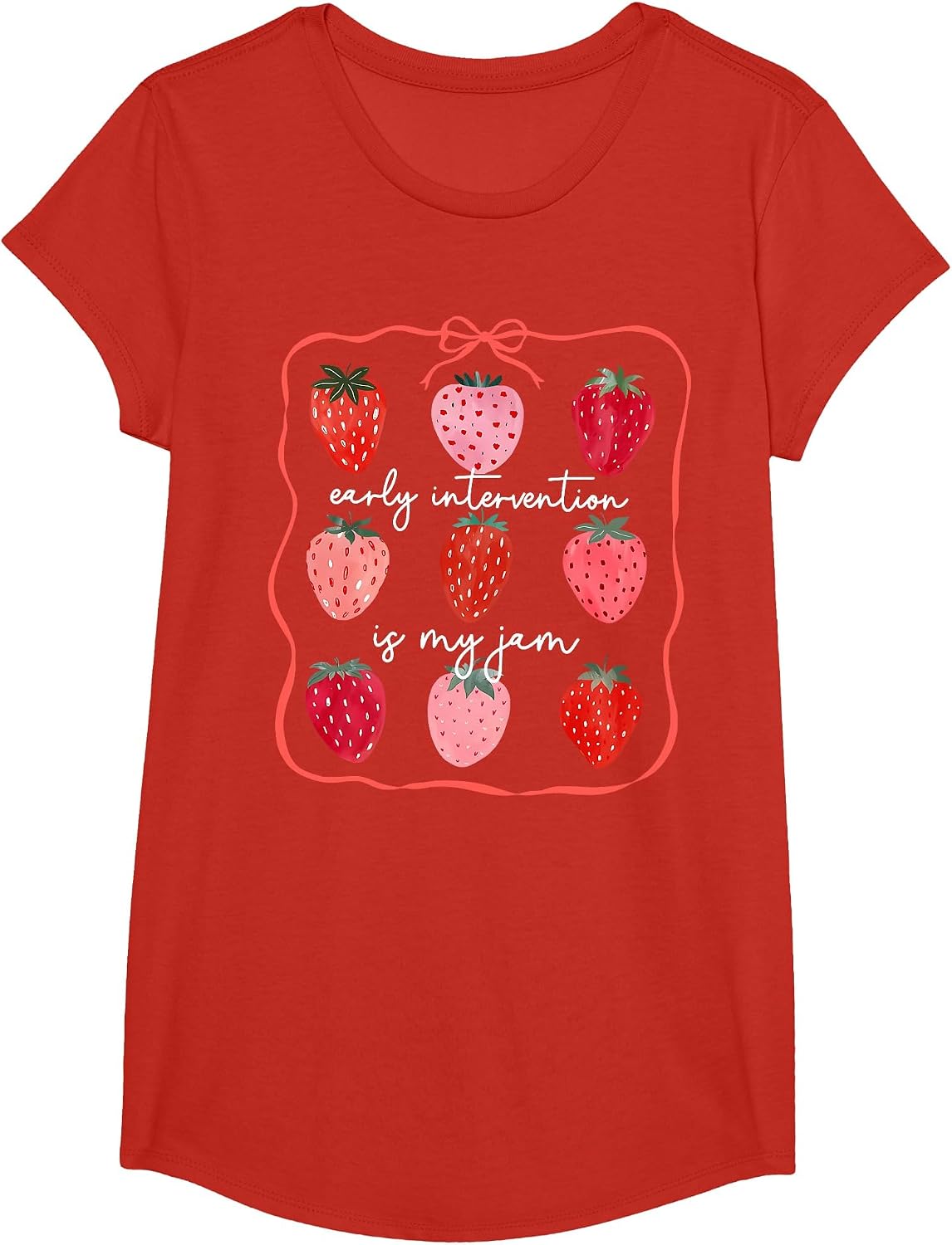 Early Intervention is My Jam Early Intervention Teacher T-Shirt - Girls Red