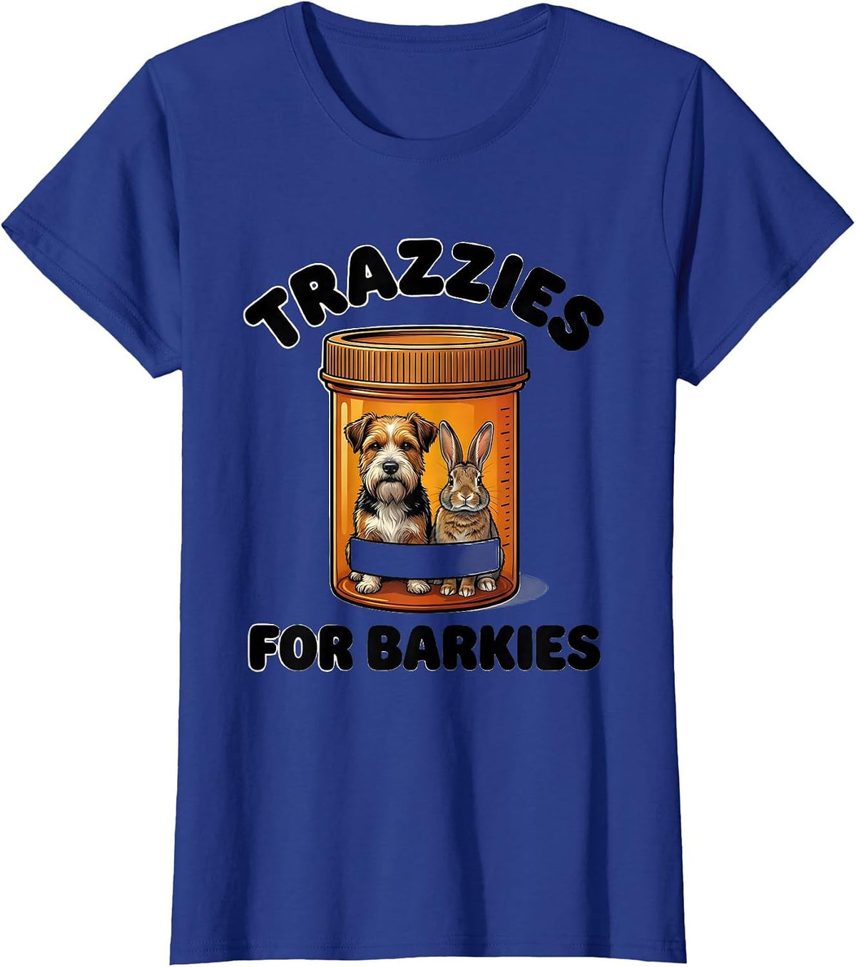 Women's Trazzies For Barkies Funny Vet Tech Veterinary Technician T-Shirt - Royal Blue