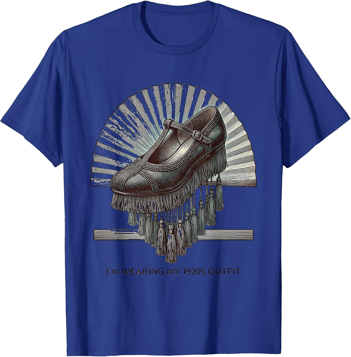 Men's I'm Wearing My 1920s Outfit Vintage Flapper Party New Years T-Shirt - Royal Blue