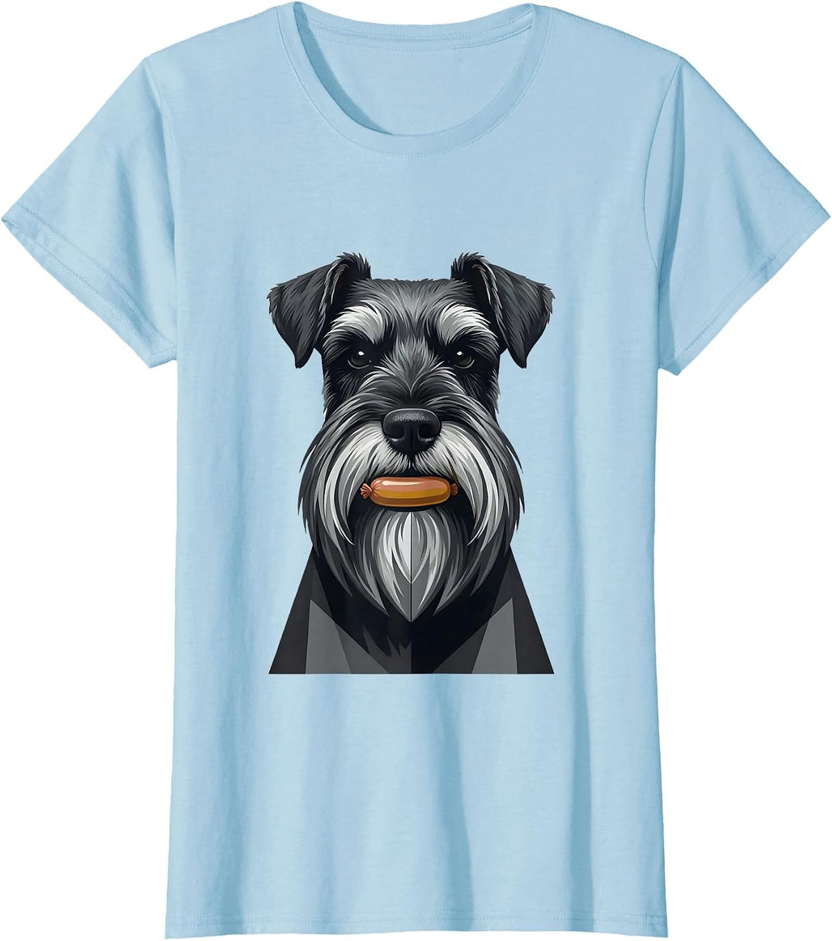 Miniature Schnauzer Beard Pocket Dog Owner Humor T-Shirt - Baby Blue