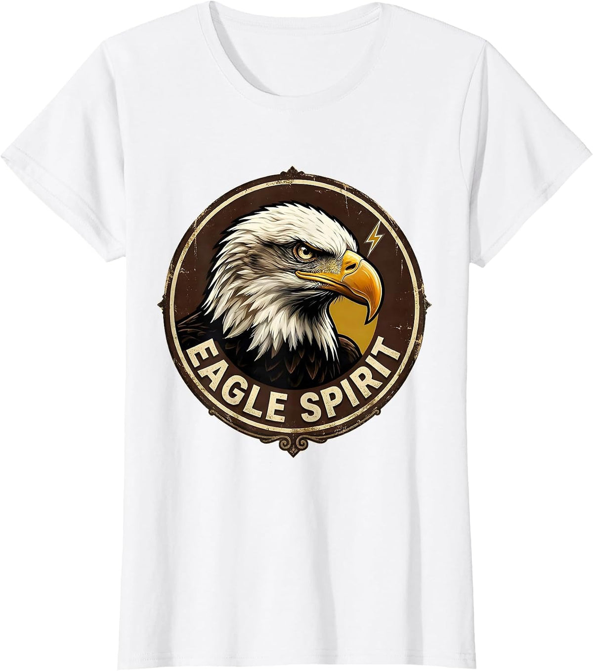 Women's Eagle Spirit Vintage Bald Eagle Mascot Fan Pride Family T-Shirt - White