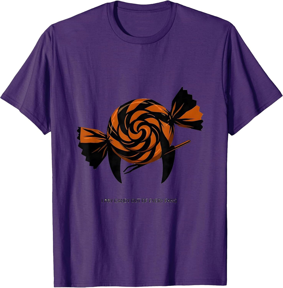 Men's I Pry Candy Out Of Every Fang Funny Dental Hygienist T-Shirt - Purple