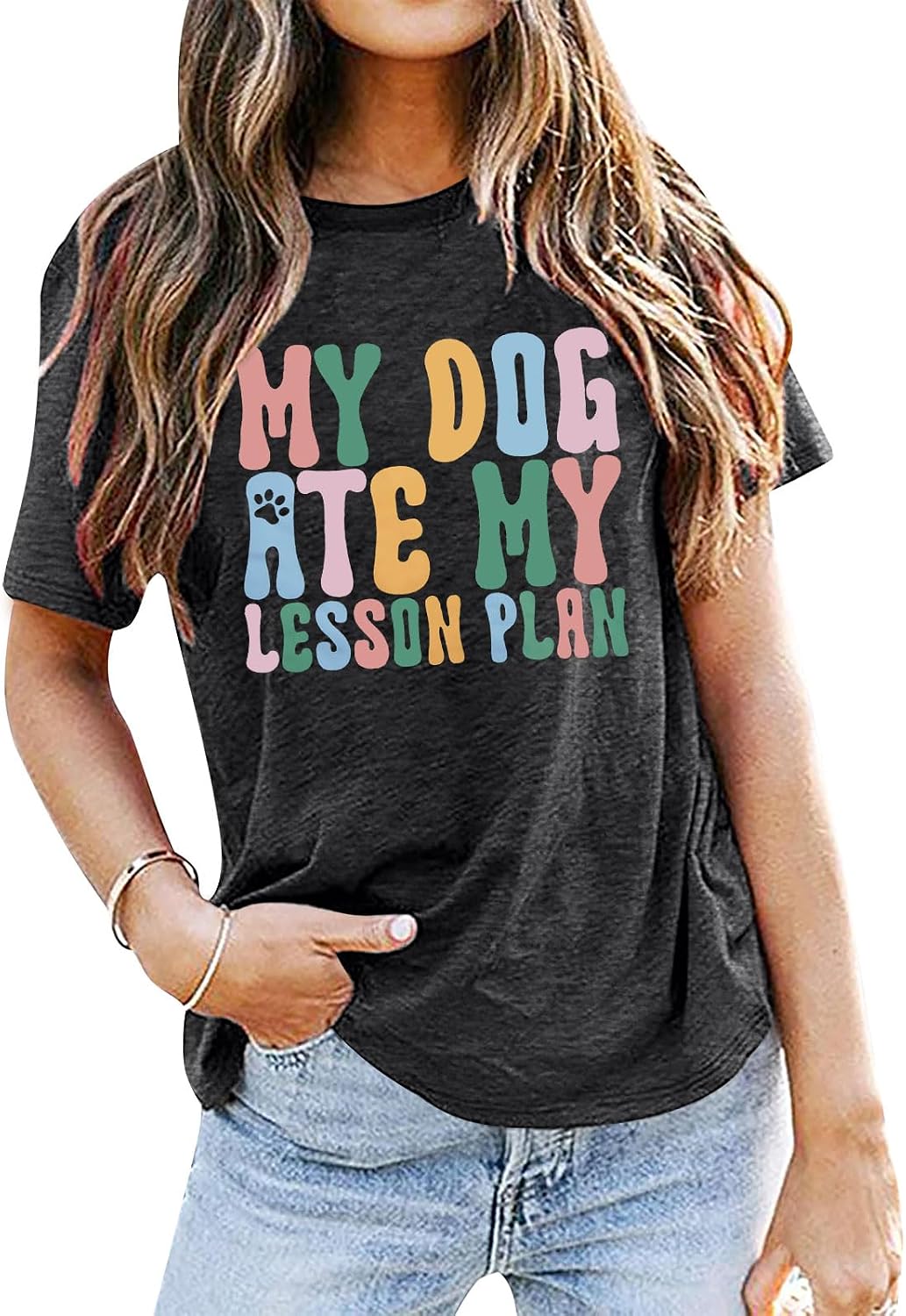 Teacher Shirt Women First Day of School Shirts Progress Over Perfection Tee Casual Teacher Life Short Sleeve T-Shirt - Grey