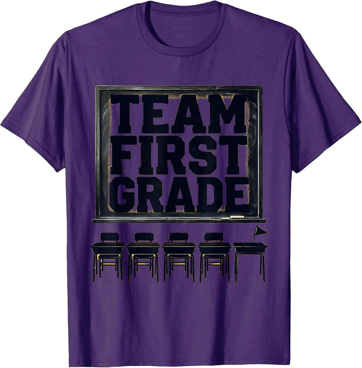 Team First Grade Funny Back To School First Day Of School T-Shirt - Purple