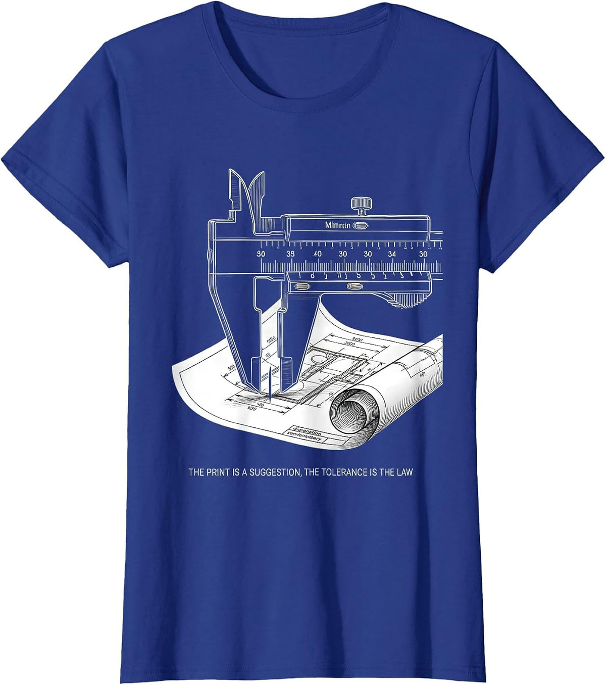 Women's The Print Is A Suggestion, The Tolerance Is The Law T-Shirt - Royal Blue