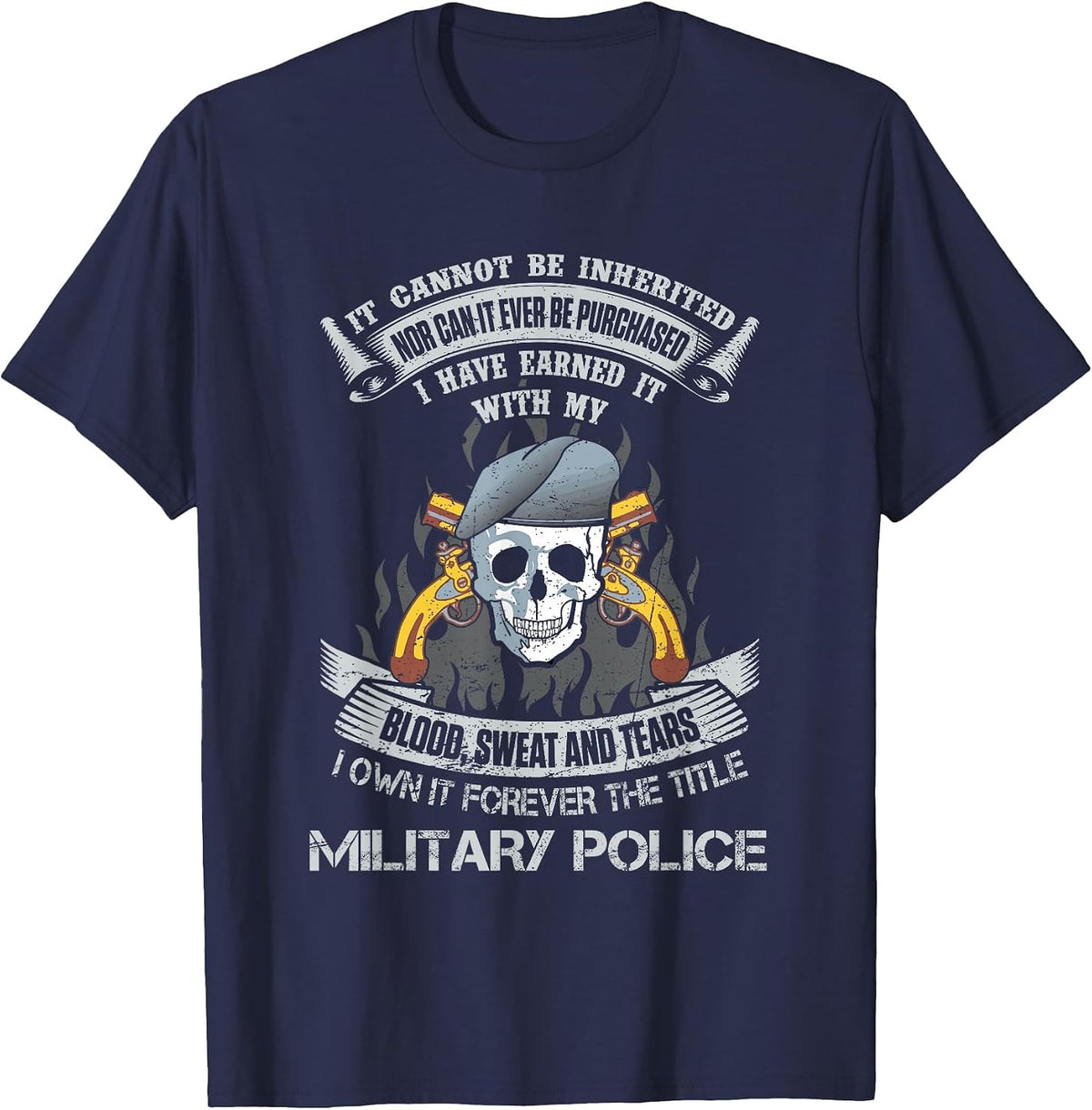 Own Forever The Title Military Police US Army MP Veteran T-Shirt - Navy Blue