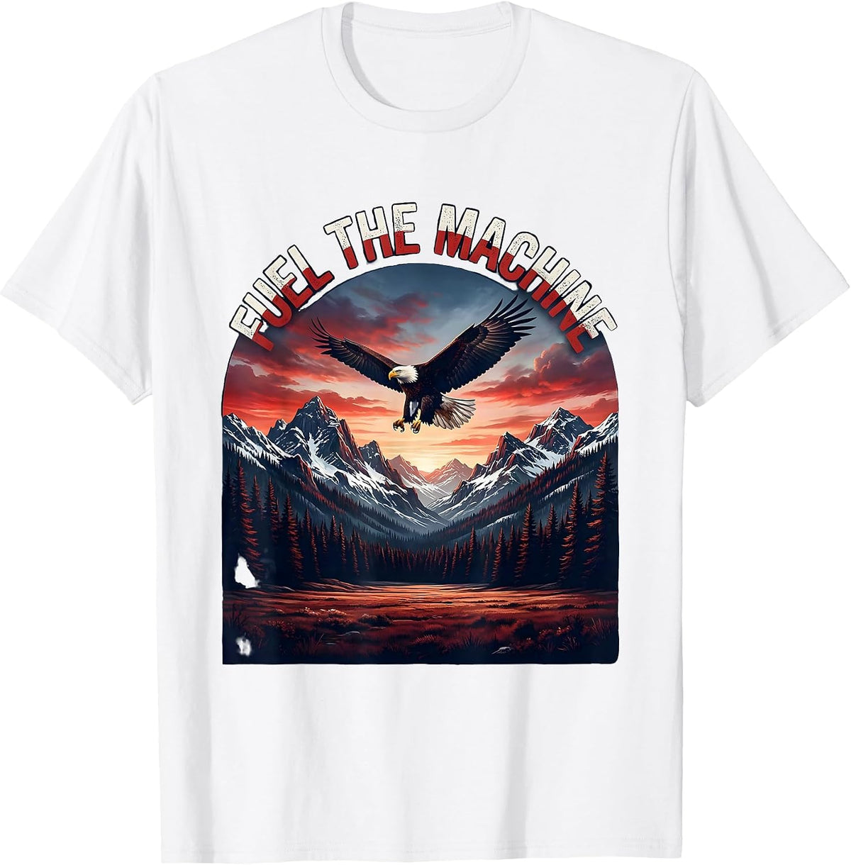 Men's Fuel the Machine Pit Crew Racing Design T-Shirt - White