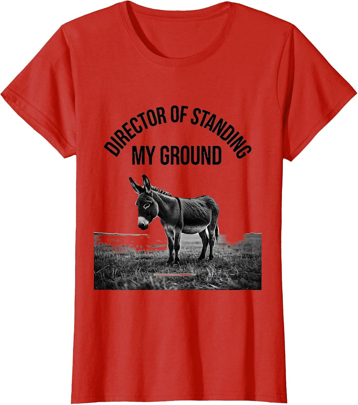 Director Of Standing My Ground Funny Smart Donkey Meme Humor T-Shirt - Red