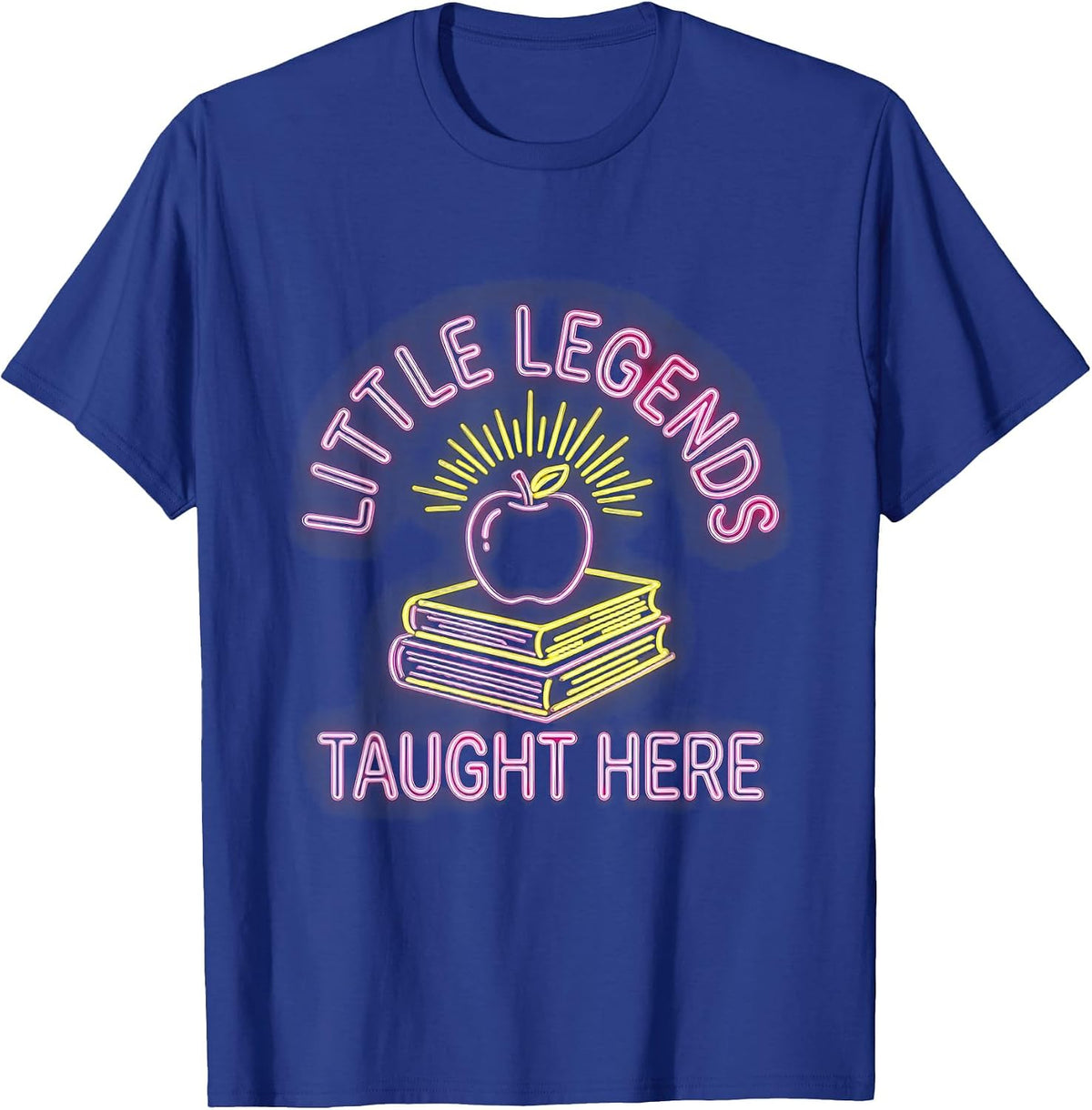 Little Legends Taught Here Elementary Teacher T-Shirt - Royal Blue