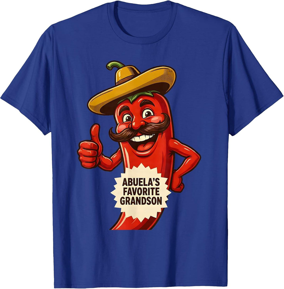 Abuela's Favorite Grandson Mexican Heritage Design T-Shirt - Royal Blue