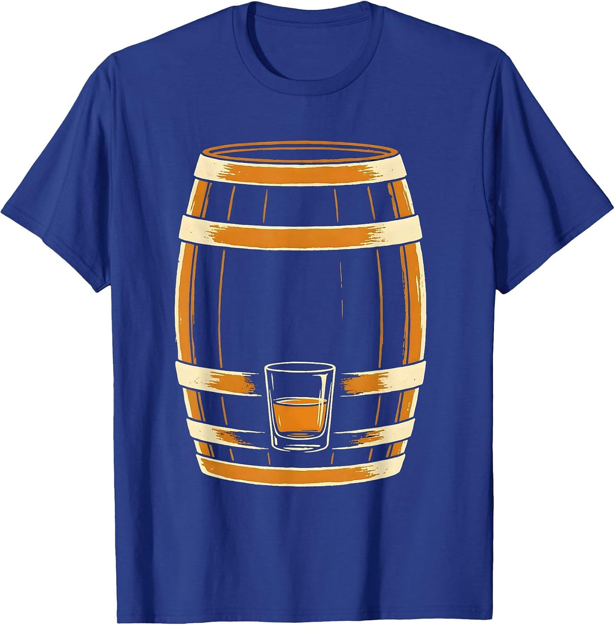 Bourbon Barrel Whiskey Lover Deadpan Humor T-Shirt - Royal Blue