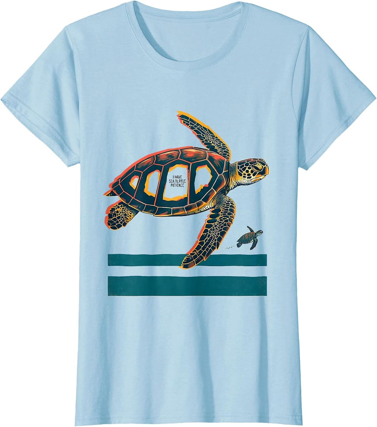 Women's I Have Sea Turtle Patience Funny Sea Turtle Lover Ocean T-Shirt - Baby Blue