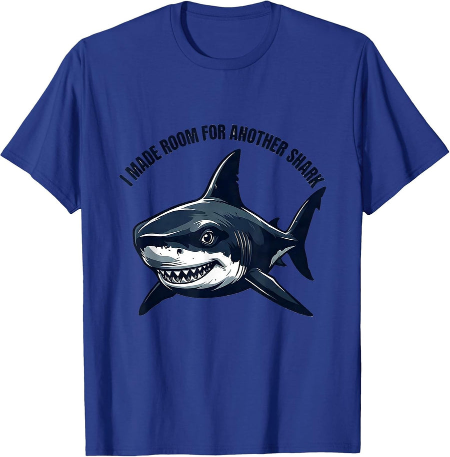 I Made Room For Another Shark Funny Shark Lover Ocean T-Shirt - Royal Blue