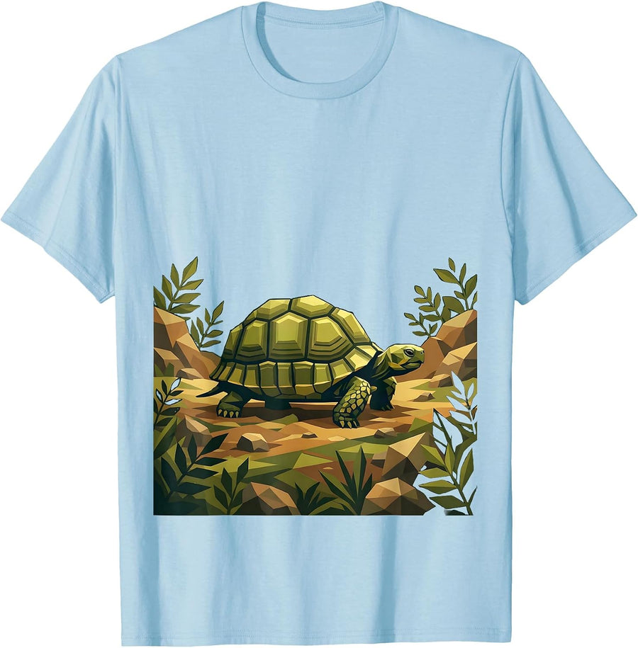 Men's Tiny Turtle Camo Youth Camouflage Design T-Shirt - Baby Blue