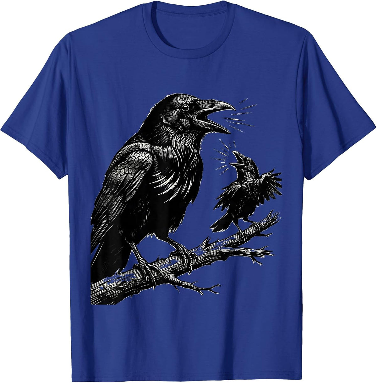 F-Caw-F Crow Dark Humor Gothic Raven Bird T-Shirt - Royal Blue