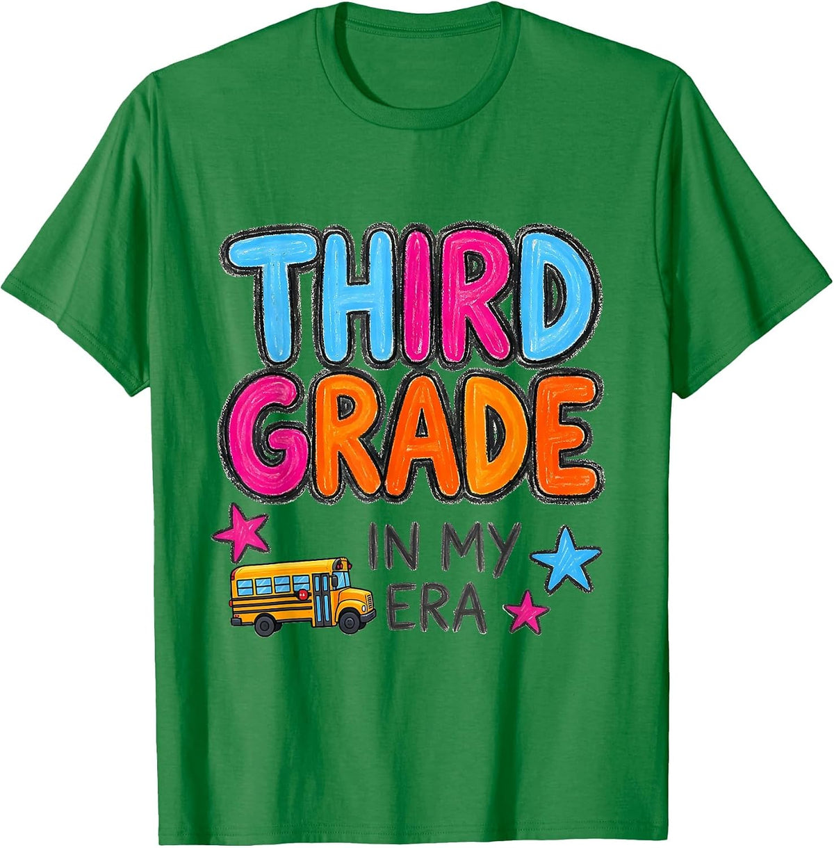 Men's In My Third Grade Era Naive Kidcore Back to School T-Shirt - Kelly Green